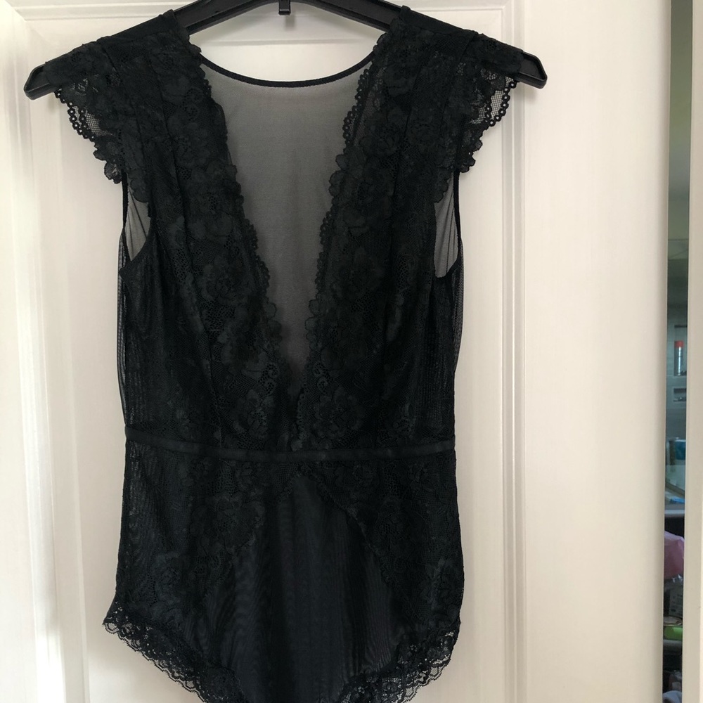 H&M Lace/Mesh Bodysuit